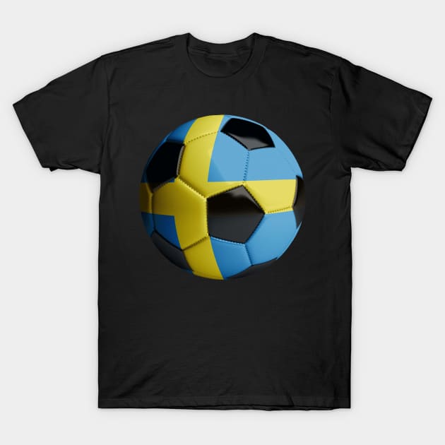 Sweden Soccer Ball T-Shirt by reapolo